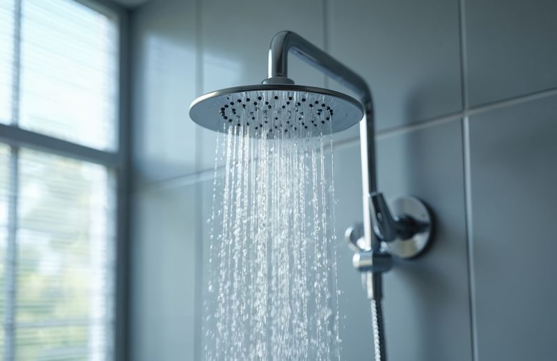 Rain Shower Head in Minimalist Setting